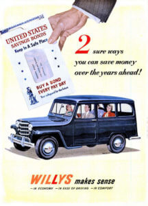1951 willys station wagon reklamy jeepa z lat pięćdziesiątych
