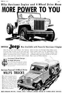 1953 Willys Truck jeepa z lat piędziesiątych
