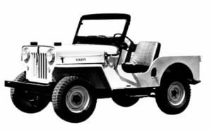1953 JEEP CJ-3B reklamy Jeep z lat pięćdziesiątych