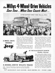 1954-jeep jeepa z lat piędziesiątych