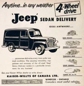 1955 Jeep Sedan Delivery jeepa z lat piędziesiątych