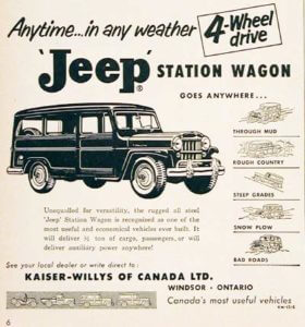 1955 Jeep Sedan Delivery jeepa z lat piędziesiątych
